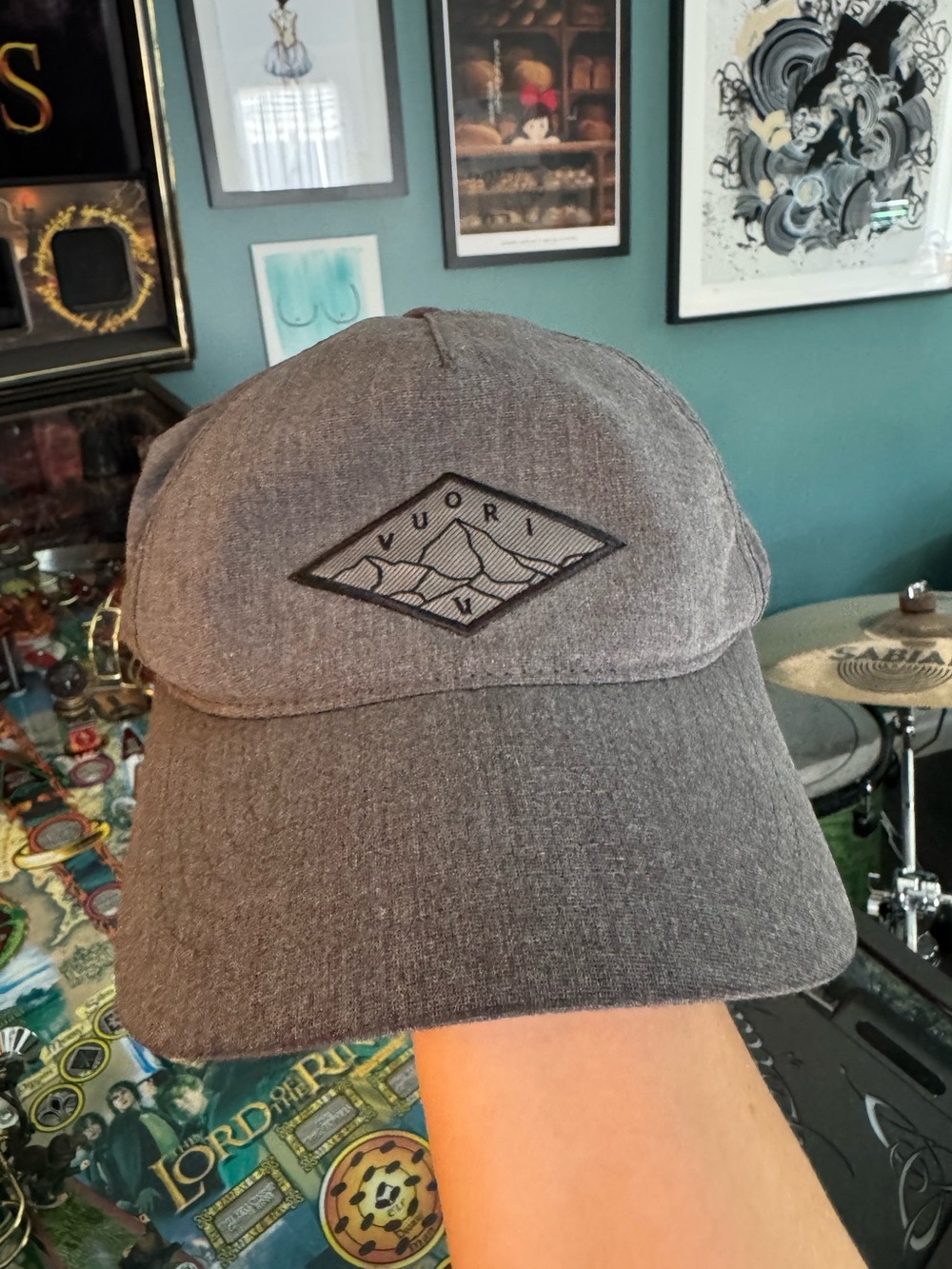 Vuori Brand Gray Embroidered Logo Cap